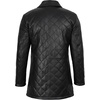 image:imageDecrum Mens Real Lambskin Leather Car Coat with Quilted Design PanelsQuilted Black