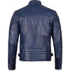 image:imageDecrum Mens Real Lambskin Leather Jacket Cafe Racer Casual FashionBlue