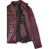image:imageDecrum Mens Real Lambskin Leather Jacket Cafe Racer Casual FashionBurgundy