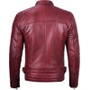 image:imageDecrum Mens Real Lambskin Leather Jacket Cafe Racer Casual FashionBurgundy