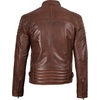 image:imageDecrum Mens Real Lambskin Leather Jacket Cafe Racer Casual FashionCognac