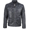image:imageDecrum Mens Real Lambskin Leather Jacket Cafe Racer Casual FashionDistressed Wash Black