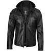 image:imageDecrum Mens Real Lambskin Leather Jacket with Detachable HoodBlack