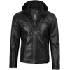 image:imageDecrum Mens Real Lambskin Leather Jacket with Detachable HoodBlack