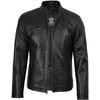 image:imageDecrum Mens Real Lambskin Leather Jacket with Detachable HoodBlack