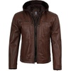 image:imageDecrum Mens Real Lambskin Leather Jacket with Detachable HoodCognac Wax