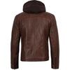 image:imageDecrum Mens Real Lambskin Leather Jacket with Detachable HoodCognac Wax