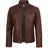 image:imageDecrum Mens Real Lambskin Leather Jacket with Detachable HoodCognac Wax