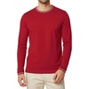 image:imageDecrum Mens Rib Tipping Long Sleeve Crew Neck T ShirtsRed