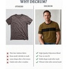 image:imageDecrum Mens Short Sleeve Crew Neck Striped T ShirtsBrown  3 Striped Short Sleeve
