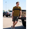 image:imageDecrum Mens Short Sleeve Crew Neck Striped T ShirtsBrown  3 Striped Short Sleeve