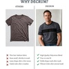 image:imageDecrum Mens Short Sleeve Crew Neck Striped T ShirtsCharcoal Grey  3 Striped Short Sleeve