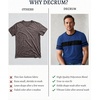 image:imageDecrum Mens Short Sleeve Crew Neck Striped T ShirtsDenim Blue  3 Striped Short Sleeve