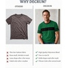 image:imageDecrum Mens Short Sleeve Crew Neck Striped T ShirtsGreen  3 Striped Short Sleeve