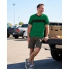 image:imageDecrum Mens Short Sleeve Crew Neck Striped T ShirtsGreen  3 Striped Short Sleeve