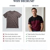 image:imageDecrum Mens Short Sleeve Crew Neck Striped T ShirtsMaroon  2 Stripes Short Sleeve
