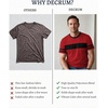image:imageDecrum Mens Short Sleeve Crew Neck Striped T ShirtsRed  3 Striped Short Sleeve