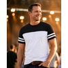 image:imageDecrum Mens Short Sleeve Crew Neck Striped T ShirtsWhite  2 Stripes Short Sleeve