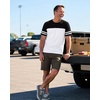 image:imageDecrum Mens Short Sleeve Crew Neck Striped T ShirtsWhite  2 Stripes Short Sleeve