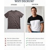 image:imageDecrum Mens Short Sleeve Crew Neck Striped T ShirtsWhite  2 Stripes Short Sleeve