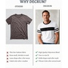 image:imageDecrum Mens Short Sleeve Crew Neck Striped T ShirtsWhite  3 Striped Short Sleeve