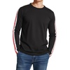 image:imageDecrum Mens Striped Long Sleeve Crew Neck Tee ShirtsBlack