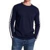 image:imageDecrum Mens Striped Long Sleeve Crew Neck Tee ShirtsNavy Blue