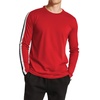 image:imageDecrum Mens Striped Long Sleeve Crew Neck Tee ShirtsRed