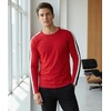 image:imageDecrum Mens Striped Long Sleeve Crew Neck Tee ShirtsRed