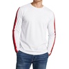 image:imageDecrum Mens Striped Long Sleeve Crew Neck Tee ShirtsWhite