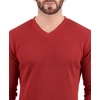 image:imageDecrum Mens Waffle Texture Long Sleeve V Neck T ShirtsRed