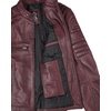 image:imageDecrum Motorcycle Style Cafe Racer Mens Leather Jacket with Zip ClosureBurgundy