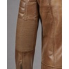 image:imageDecrum Motorcycle Style Cafe Racer Mens Leather Jacket with Zip ClosureYellow Wax