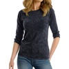 image:imageDecrum Raglan Baseball Shirt Women  Casual Trendy 34 Length Raglan Sleeve Tops for WomenBlack  Mineral Wash Raglan 34 Sleeve Shirt