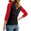 image:imageDecrum Raglan Baseball Shirt Women  Casual Trendy 34 Length Raglan Sleeve Tops for WomenBlack  Red Raglan