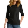 image:imageDecrum Raglan Baseball Shirt Women  Casual Trendy 34 Length Raglan Sleeve Tops for WomenBlack Womens Solid Color Raglan