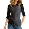 image:imageDecrum Raglan Baseball Shirt Women  Casual Trendy 34 Length Raglan Sleeve Tops for WomenCharcoal Grey  Black Womens Raglan