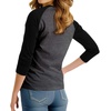 image:imageDecrum Raglan Baseball Shirt Women  Casual Trendy 34 Length Raglan Sleeve Tops for WomenCharcoal Grey  Black Womens Raglan