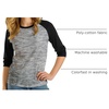 image:imageDecrum Raglan Baseball Shirt Women  Casual Trendy 34 Length Raglan Sleeve Tops for WomenGrey Milage  Black Womens Raglan