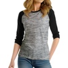 image:imageDecrum Raglan Baseball Shirt Women  Casual Trendy 34 Length Raglan Sleeve Tops for WomenGrey Milage  Black Womens Raglan