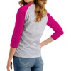 image:imageDecrum Raglan Baseball Shirt Women  Casual Trendy 34 Length Raglan Sleeve Tops for WomenHeather Gray  Pink Womens Raglan