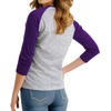 image:imageDecrum Raglan Baseball Shirt Women  Casual Trendy 34 Length Raglan Sleeve Tops for WomenHeather Grey  Purple Womens Raglan