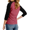 image:imageDecrum Raglan Baseball Shirt Women  Casual Trendy 34 Length Raglan Sleeve Tops for WomenHeather Pink  Black Womens Raglan