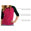 image:imageDecrum Raglan Baseball Shirt Women  Casual Trendy 34 Length Raglan Sleeve Tops for WomenPink  Black Womens Raglan