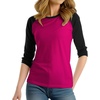 image:imageDecrum Raglan Baseball Shirt Women  Casual Trendy 34 Length Raglan Sleeve Tops for WomenPink  Black Womens Raglan