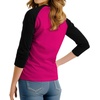 image:imageDecrum Raglan Baseball Shirt Women  Casual Trendy 34 Length Raglan Sleeve Tops for WomenPink  Black Womens Raglan