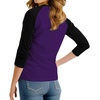 image:imageDecrum Raglan Baseball Shirt Women  Casual Trendy 34 Length Raglan Sleeve Tops for WomenPurple  Black Womens Raglan