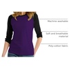 image:imageDecrum Raglan Baseball Shirt Women  Casual Trendy 34 Length Raglan Sleeve Tops for WomenPurple  Black Womens Raglan