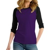 image:imageDecrum Raglan Baseball Shirt Women  Casual Trendy 34 Length Raglan Sleeve Tops for WomenPurple  Black Womens Raglan