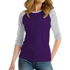 image:imageDecrum Raglan Baseball Shirt Women  Casual Trendy 34 Length Raglan Sleeve Tops for WomenPurple  Heather Grey Womens Raglan
